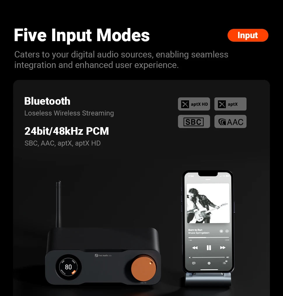 Fosi Audio ZD3 Bluetooth Desktop DAC – ES9039Q2M, USB/ARC, Remote Control