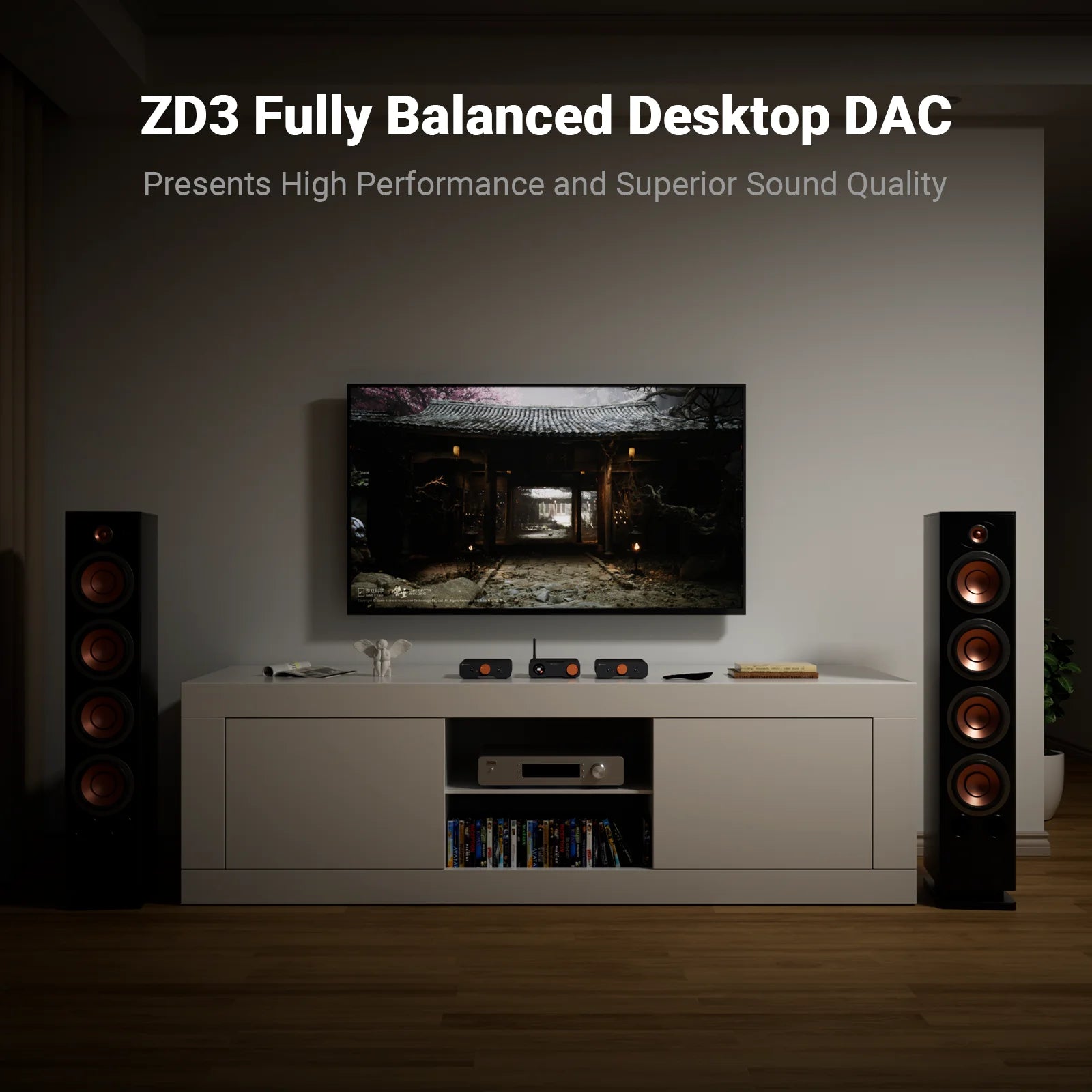 Fosi Audio ZD3 Bluetooth Desktop DAC – ES9039Q2M, USB/ARC, Remote Control