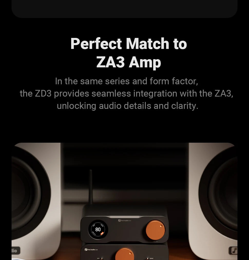 Fosi Audio ZD3 Bluetooth Desktop DAC – ES9039Q2M, USB/ARC, Remote Control