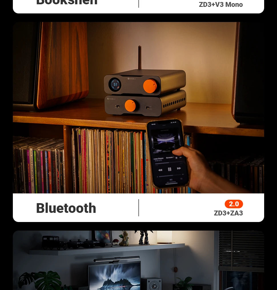 Fosi Audio ZD3 Bluetooth Desktop DAC – ES9039Q2M, USB/ARC, Remote Control