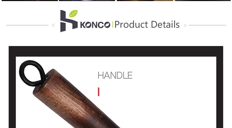 Konco 32cm Pure Iron Wok – Non-Coated Cast Iron Pan for Gas & Induction Cookers