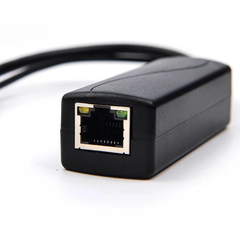 HKBTM POE Splitter – 48V to 5V/12V Power Supply with Micro USB, Type-C & Barrel Jack