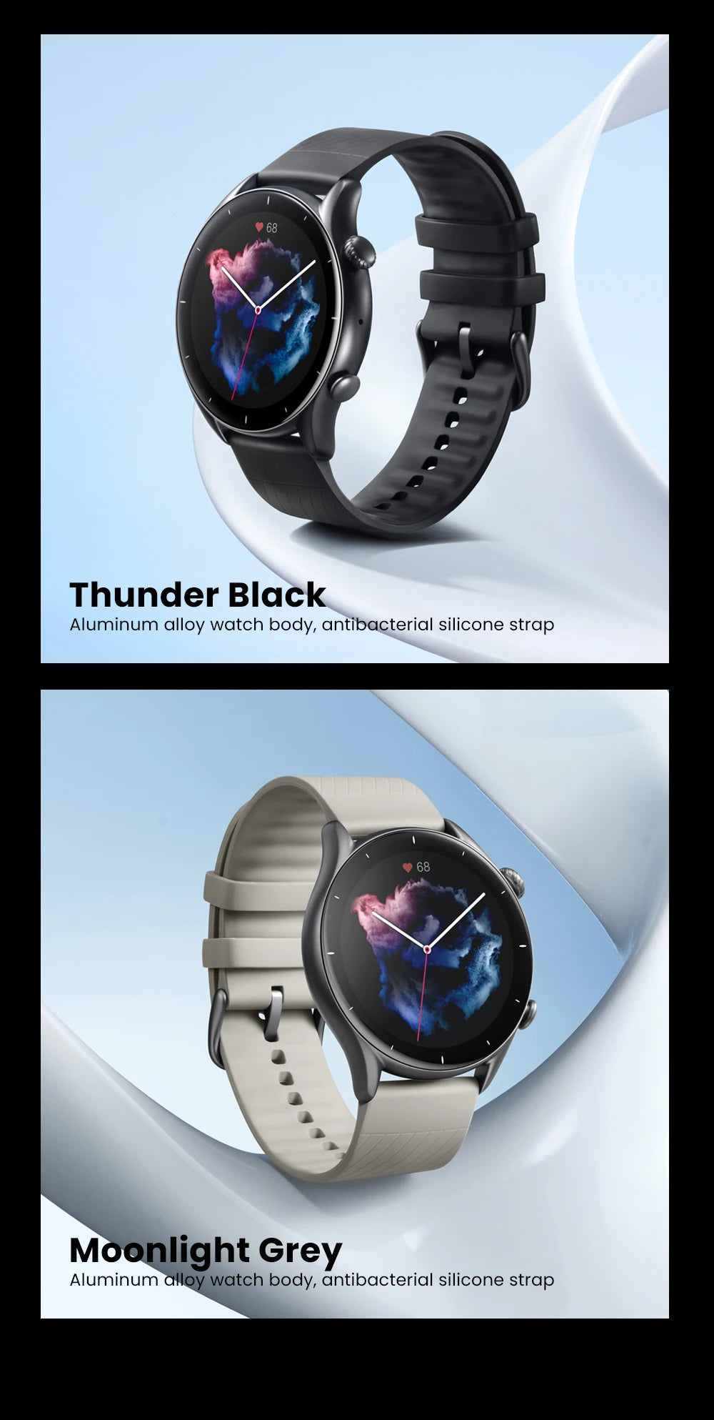 Amazfit GTR 3 Smartwatch Global Version – 46mm AMOLED Display, Built-in Alexa, Zepp OS, GPS, 150+ Sports Modes