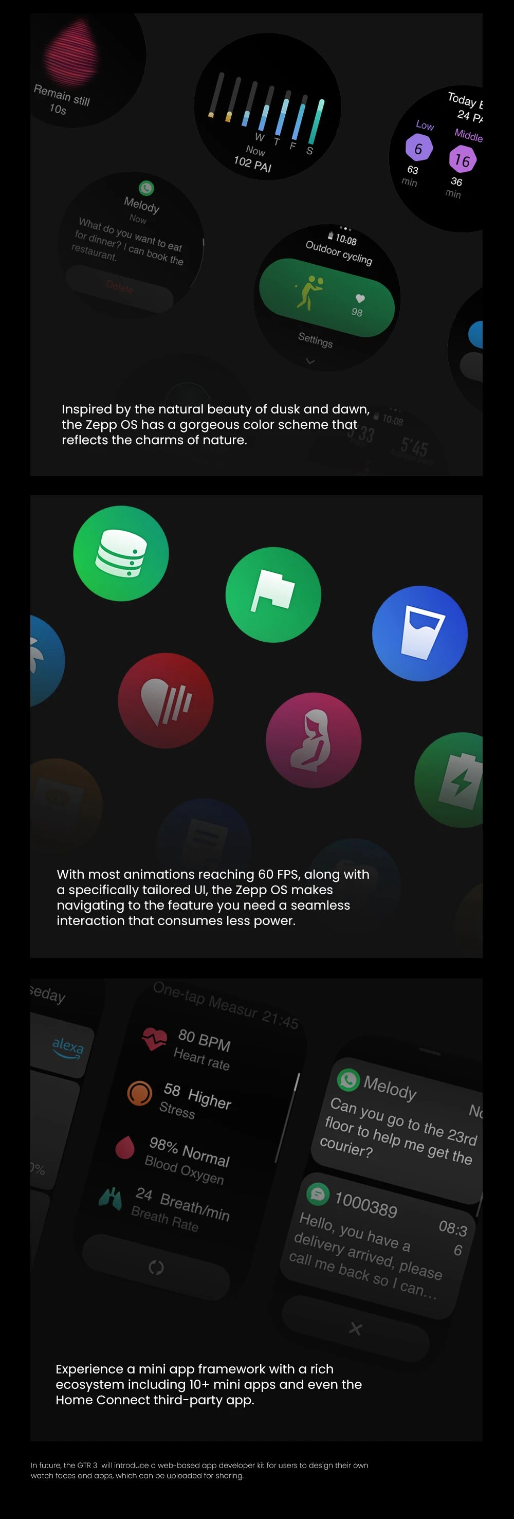 Amazfit GTR 3 Smartwatch Global Version – 46mm AMOLED Display, Built-in Alexa, Zepp OS, GPS, 150+ Sports Modes
