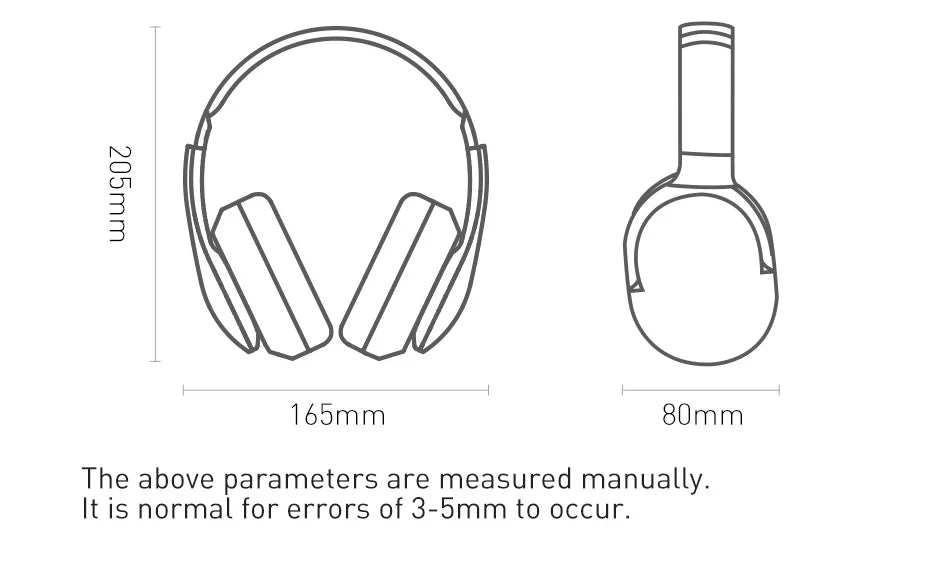 Baseus D02 Pro Wireless Headphones – HiFi Bluetooth Foldable Headset with Audio Cable