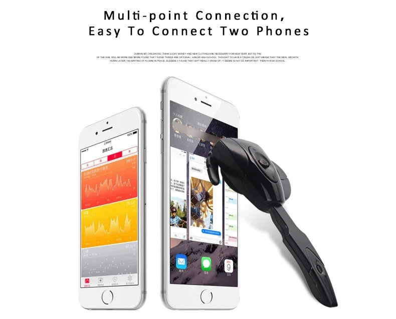 Wireless Bluetooth Headset – Hands-Free Business Earphones with Mic