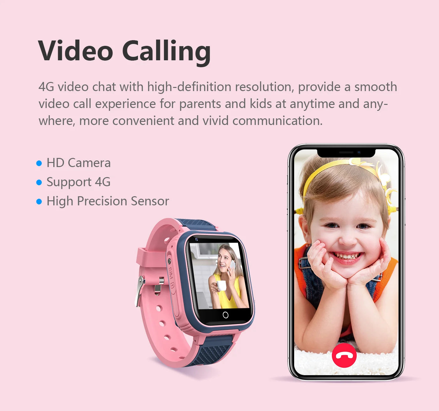 LT21 4G Kids Smartwatch – GPS Tracker, Video Call, SOS, IP67 Waterproof, WiFi, Camera, Phone Watch for Children