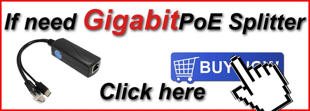 HKBTM POE Splitter – 48V to 5V/12V Power Supply with Micro USB, Type-C & Barrel Jack