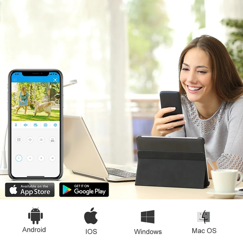 WiFi NVR 8CH/4CH 6MP H.265 ONVIF – Network Video Recorder with Face Detection