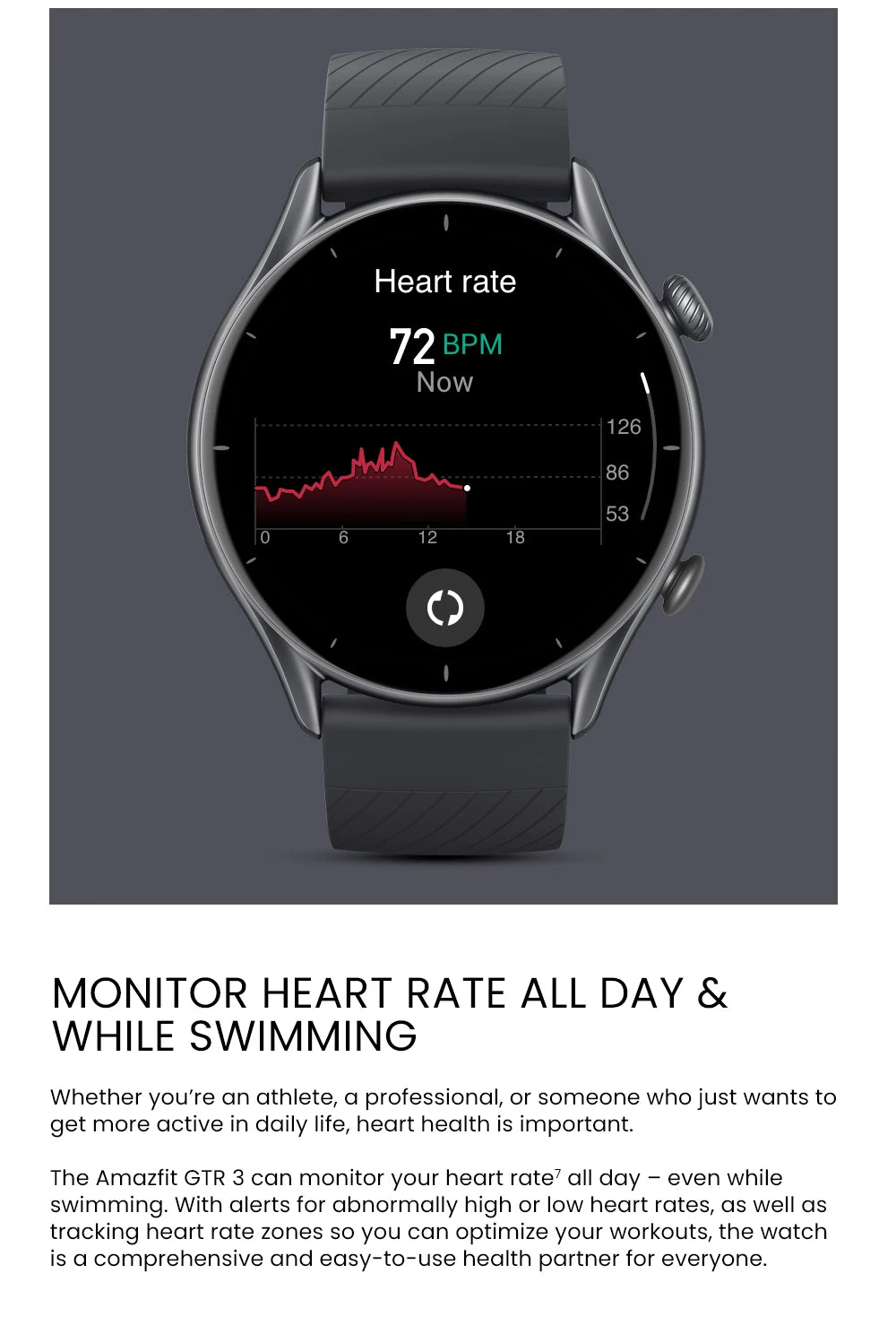 Amazfit GTR 3 Smartwatch Global Version – 46mm AMOLED Display, Built-in Alexa, Zepp OS, GPS, 150+ Sports Modes