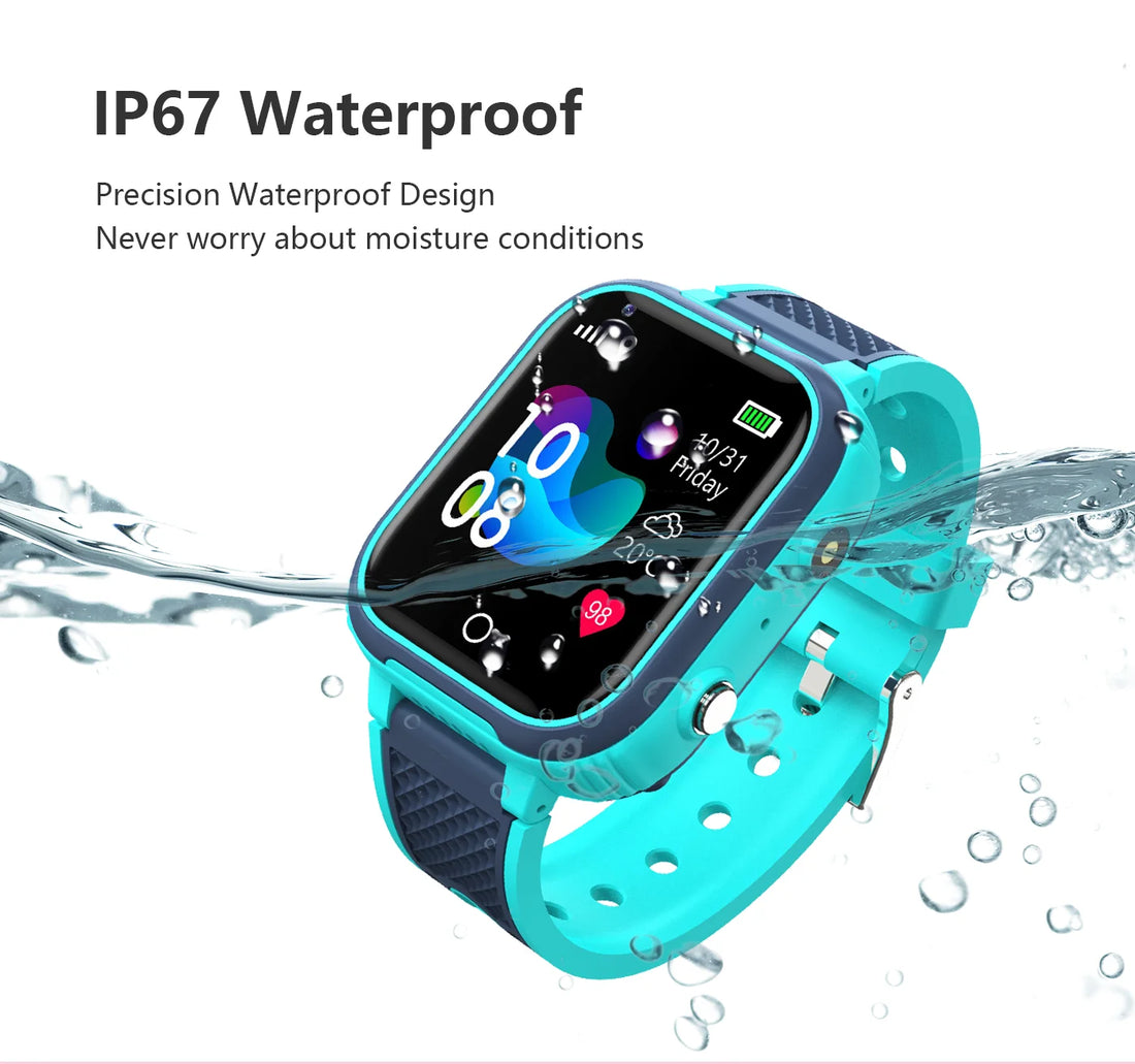 LT21 4G Kids Smartwatch – GPS Tracker, Video Call, SOS, IP67 Waterproof, WiFi, Camera, Phone Watch for Children