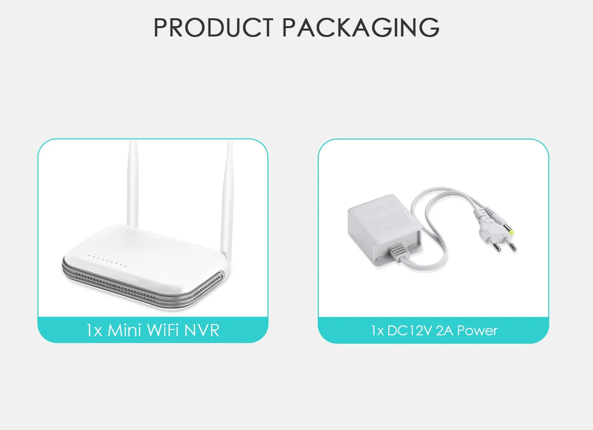 WiFi NVR 8CH/4CH 6MP H.265 ONVIF – Network Video Recorder with Face Detection