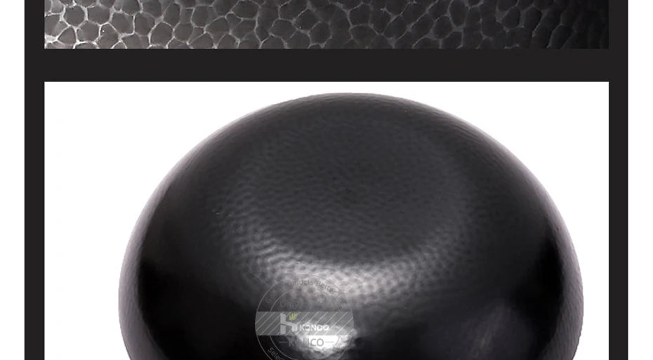 Konco 32cm Pure Iron Wok – Non-Coated Cast Iron Pan for Gas & Induction Cookers