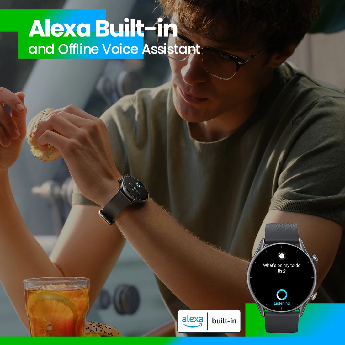 Amazfit GTR 3 Smartwatch Global Version – 46mm AMOLED Display, Built-in Alexa, Zepp OS, GPS, 150+ Sports Modes