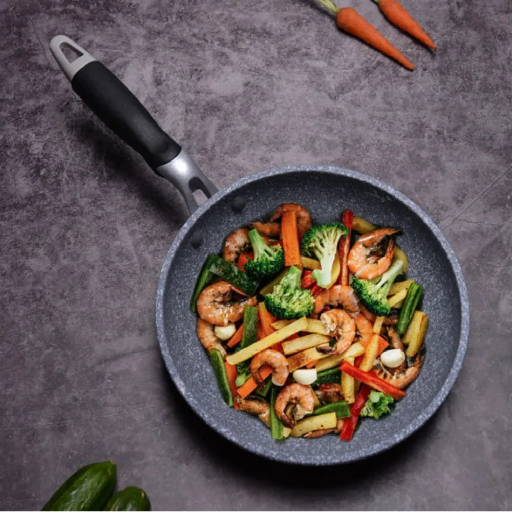 Durable Stone Non-Stick Frying Pan – 20–28cm Skillet for Gas & Induction Cookers