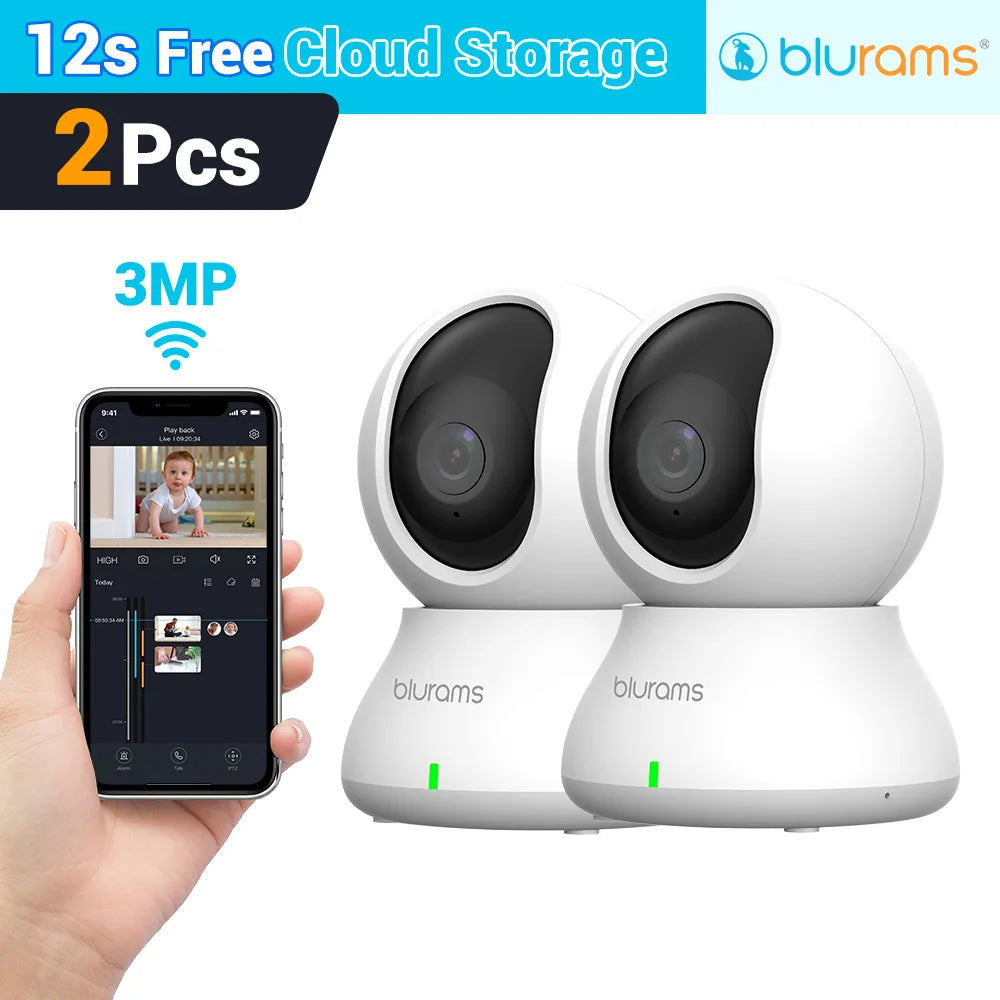 Blurams 2K HD Baby Monitor Camera – Home Security with Motion Detection & Two-Way Audiot