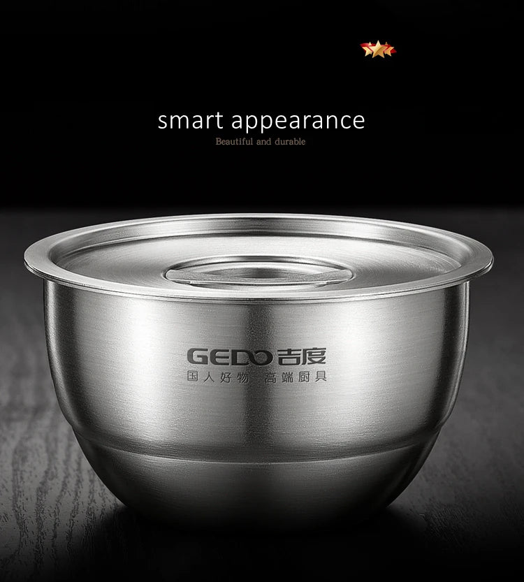 LFGB Certified 304 Stainless Steel Egg Custard Steamer – Ultra Thick & Durable Food Steaming Bowl for Kitchen