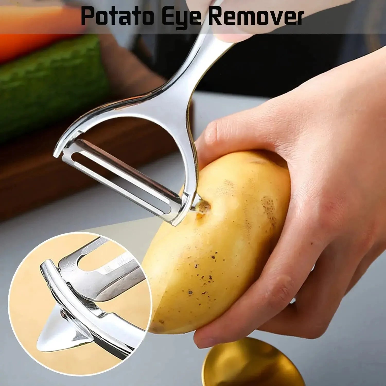 Stainless Steel Vegetable & Potato Peeler – Multi-Function Kitchen Tool