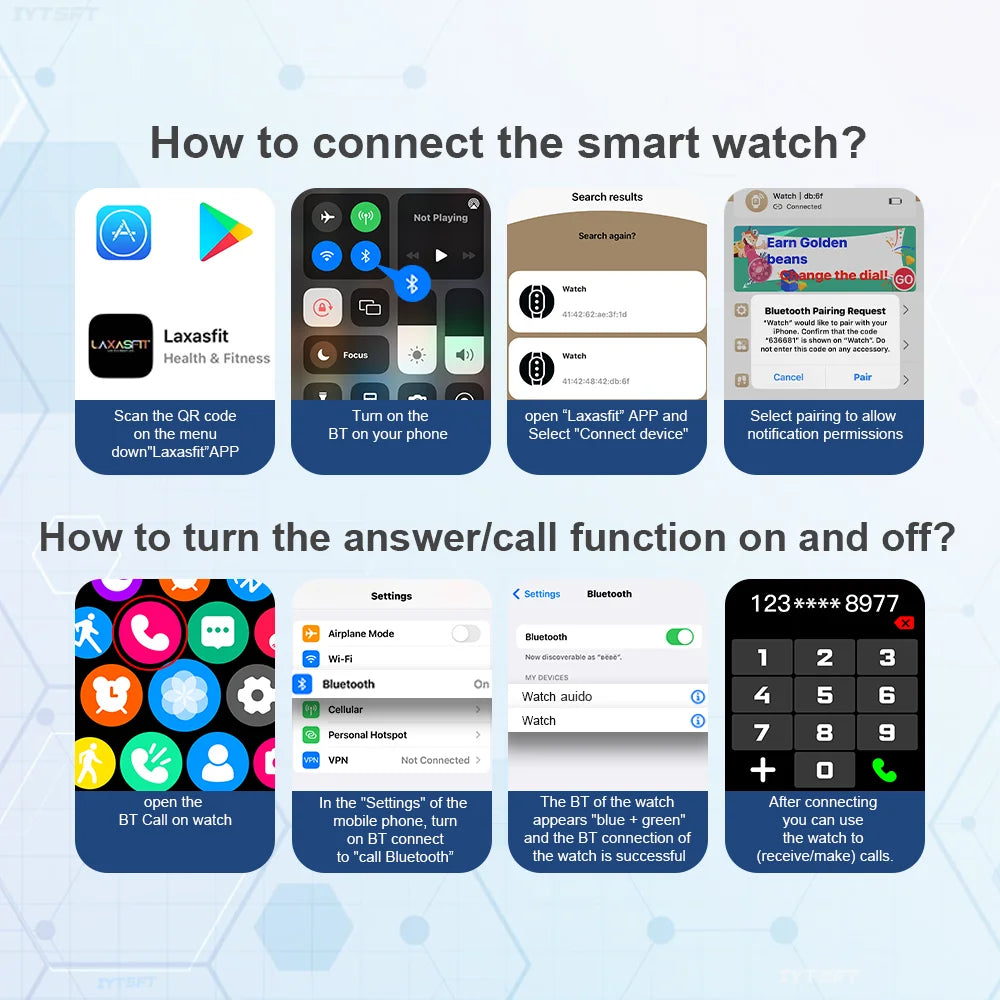LAXASFIT H9 Smartwatch – 2025 Bluetooth Fitness Tracker