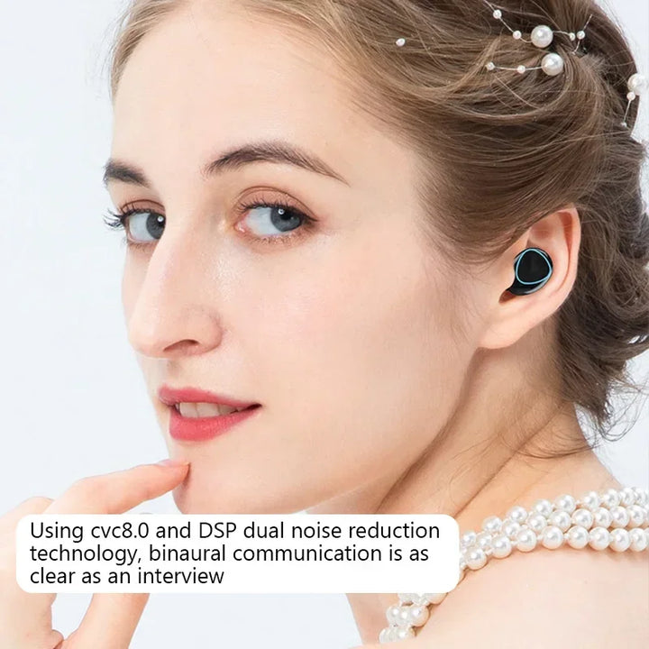 M10 TWS Bluetooth Earbuds – Wireless Headphones with Mic & LED Charging Case
