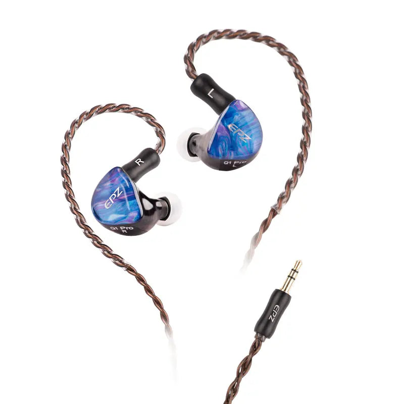 EPZ Q1 Pro Wired Earphones – HiFi Bass IEM with MIC & Detachable Type-C Cable