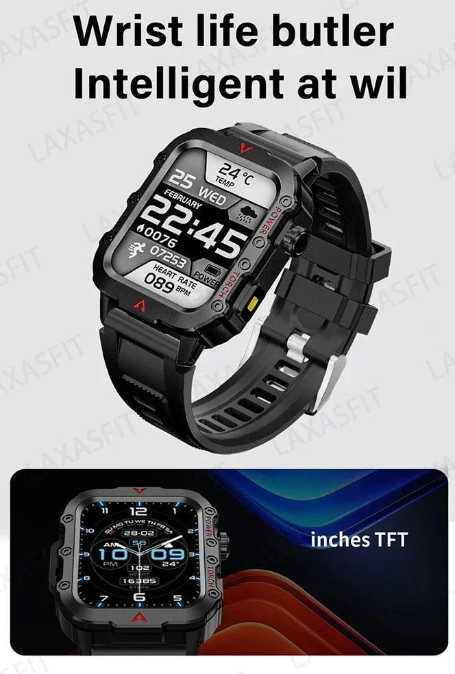 2024 LED Bluetooth Smartwatch for Men – Calling, Sports & Health Monitor
