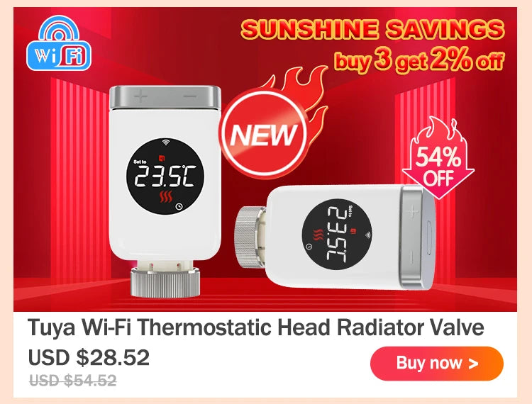 Tuya ZigBee 3.0 Smart TRV – Thermostatic Radiator Valve with Alexa & Google Home Support