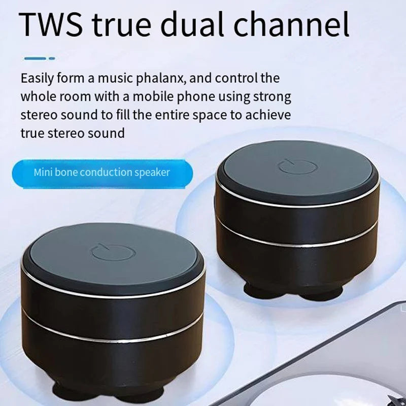 Bone Conduction Wireless Speaker – TWS Hi-Fi Sound with Sucker Mount & Wearable Loop