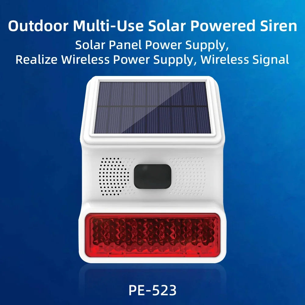 PGST-523 Outdoor Wireless Alarm System – Solar-Powered 433MHz GSM Security with Infrared Sensor & Flashlight