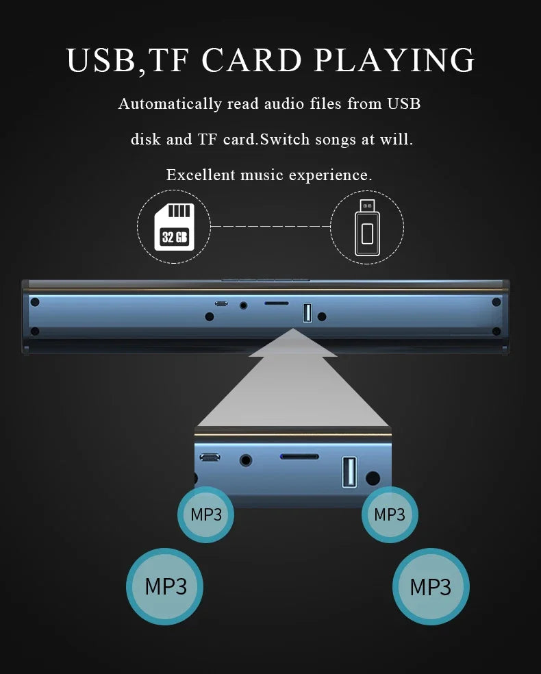 Super Powerful Wireless Bluetooth Sound Bar with Subwoofer & FM Radio