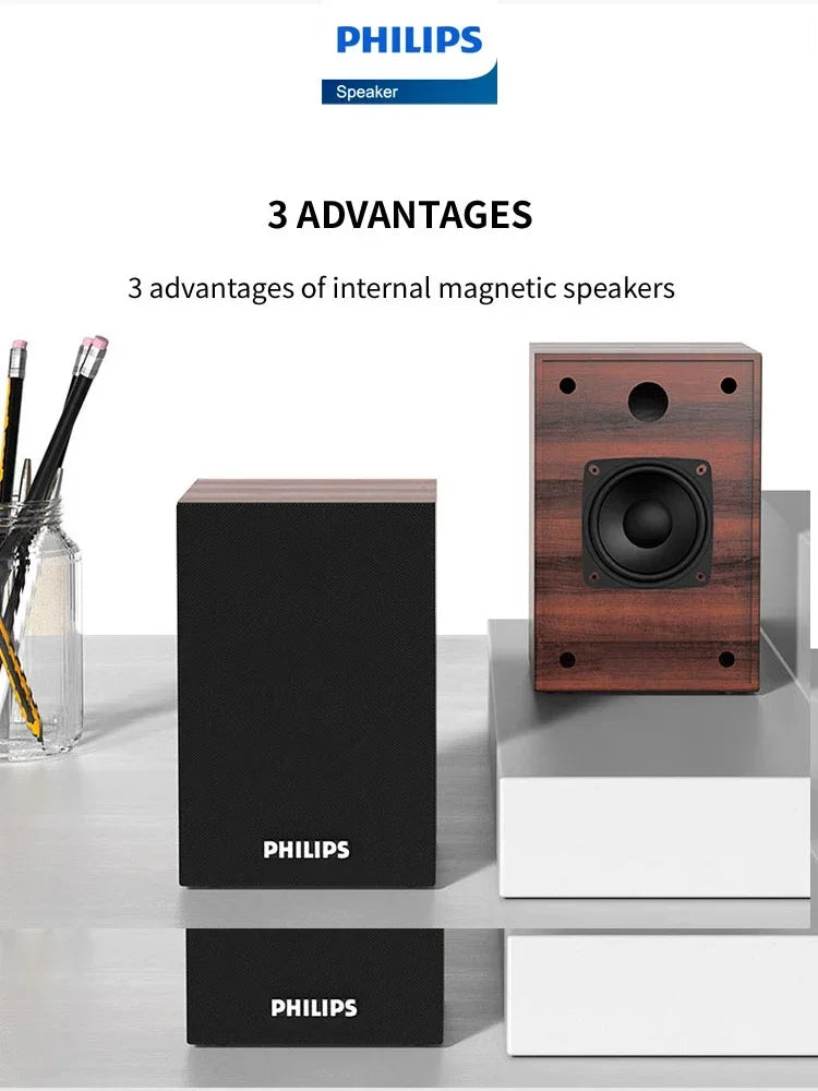 Philips SPA20 Bluetooth Speaker – 360° Stereo Sound for MacBook & PC