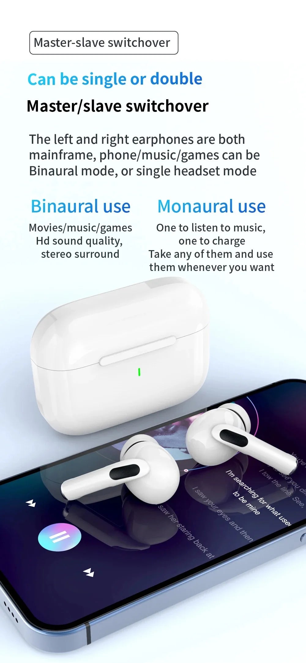 2024 Air Pro True Wireless Earbuds – HiFi Bluetooth Earphones with Noise Reduction