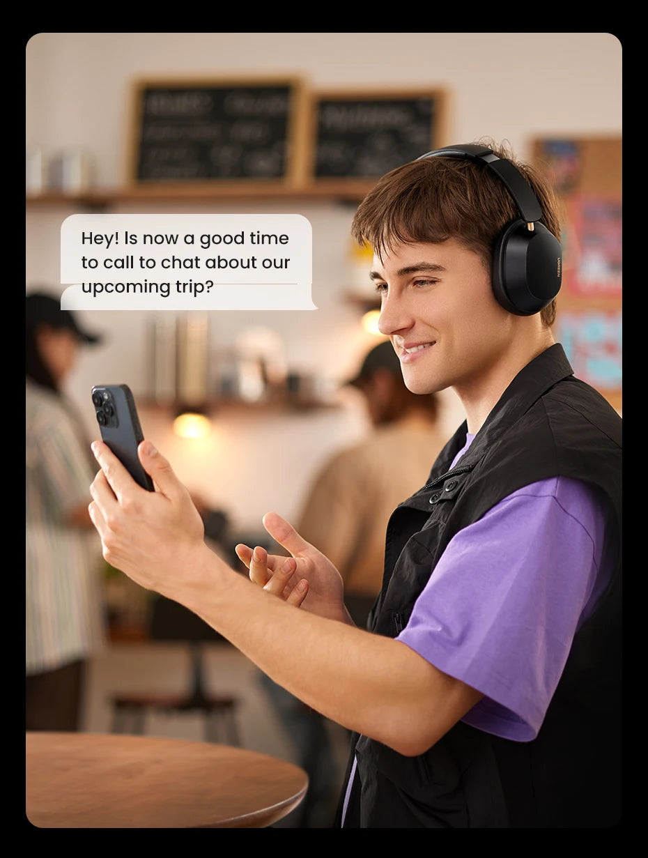 UGREEN Max5C Wireless Headphones – 43dB ANC, LDAC, 75H Battery, Hi-Res Audio