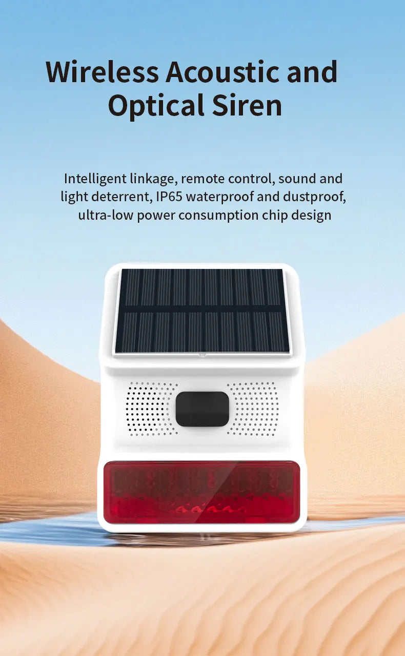 PGST-523 Outdoor Wireless Alarm System – Solar-Powered 433MHz GSM Security with Infrared Sensor & Flashlight