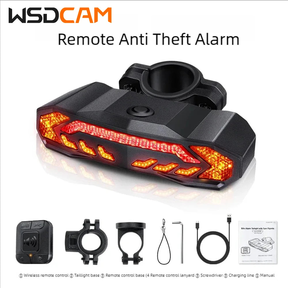 Bike Tail Light with Turn Signals – Wireless Remote & Waterproof Rear Safety Light