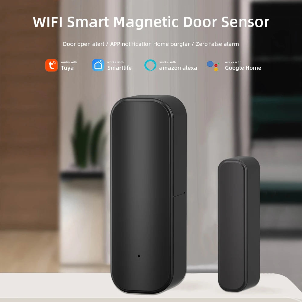 Tuya Smart Door & Window Sensor – WiFi/ZigBee Wireless Open-Close Detector