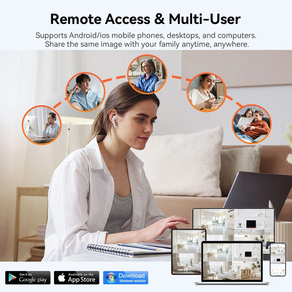 V380 Pro 12MP 6K Outdoor WiFi IP Camera – Triple Lens & Screen, Night Vision