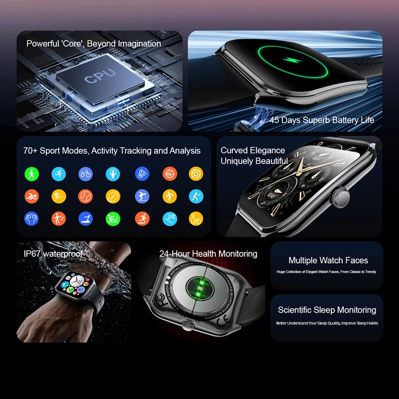 Xiaomi Ultra Thin Smart Watch – 1.96" AMOLED HD Display, Call & Reminder