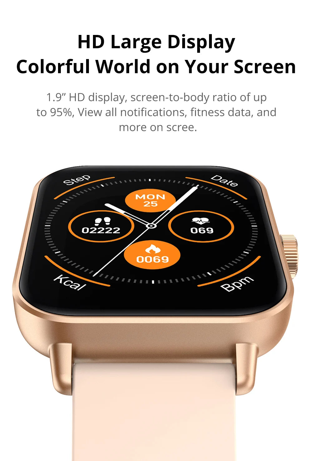 COLMI P81 Smart Watch – 1.9" Screen, Voice Calling & 24H Health Monitor