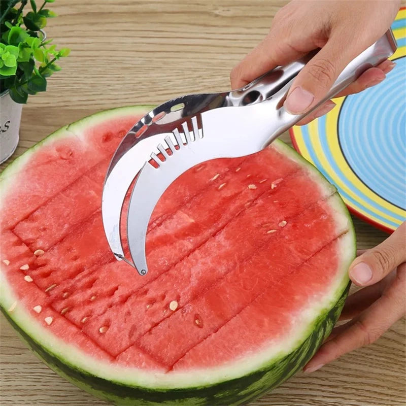 Stainless Steel Windmill Watermelon Cutter – Fruit Slicer & Watermelon Digger Kitchen Gadget