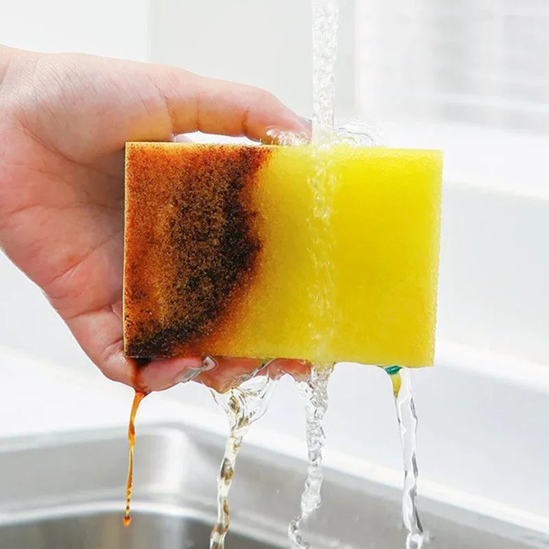 Magic Cleaning Sponges – Heavy-Duty Grease & Rust Remover for Kitchen Use