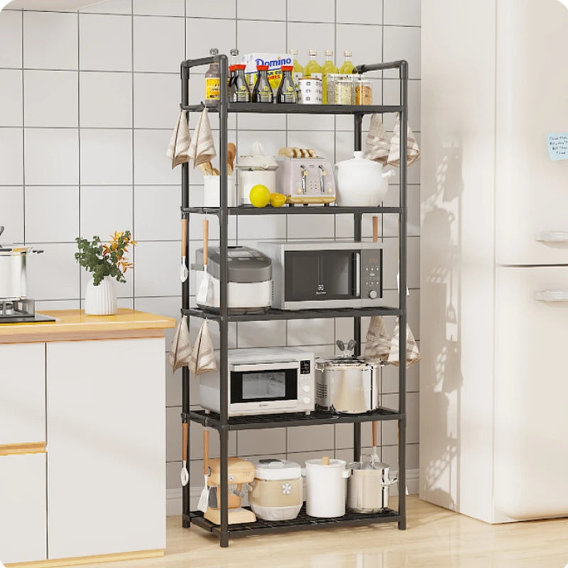 Movable Floor Standing Storage Rack – Multi-Functional Kitchen & Bathroom Shelf