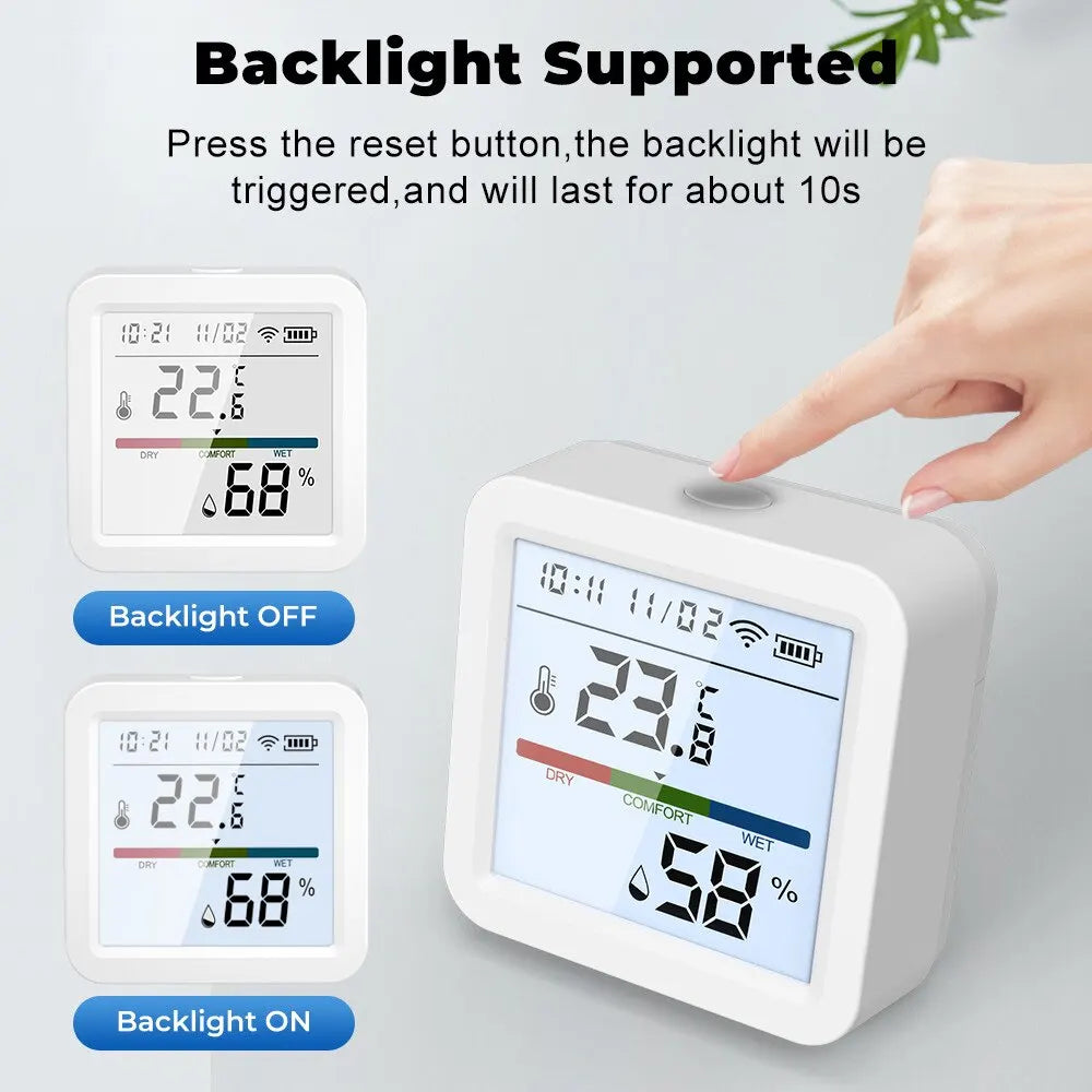 Tuya ZigBee Temp & Humidity Sensor – LCD Display, Smart Home Integration