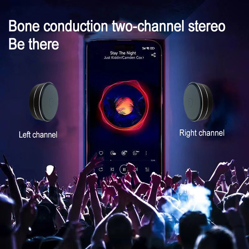 Bone Conduction Wireless Speaker – TWS Hi-Fi Sound with Sucker Mount & Wearable Loop