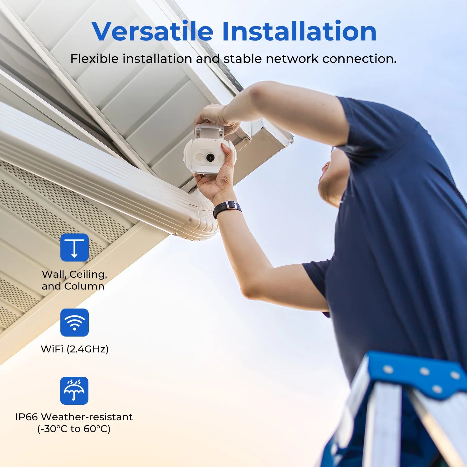 IMILAB EC5 3MP 2K Floodlight Outdoor Security Camera – 360° PTZ, Color Night Vision, Human Tracking, Auto Deterrence