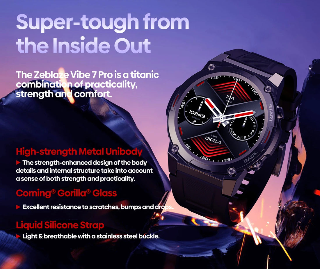 Zeblaze VIBE 7 PRO – 1.43" AMOLED Smartwatch with Call & Health Tracking