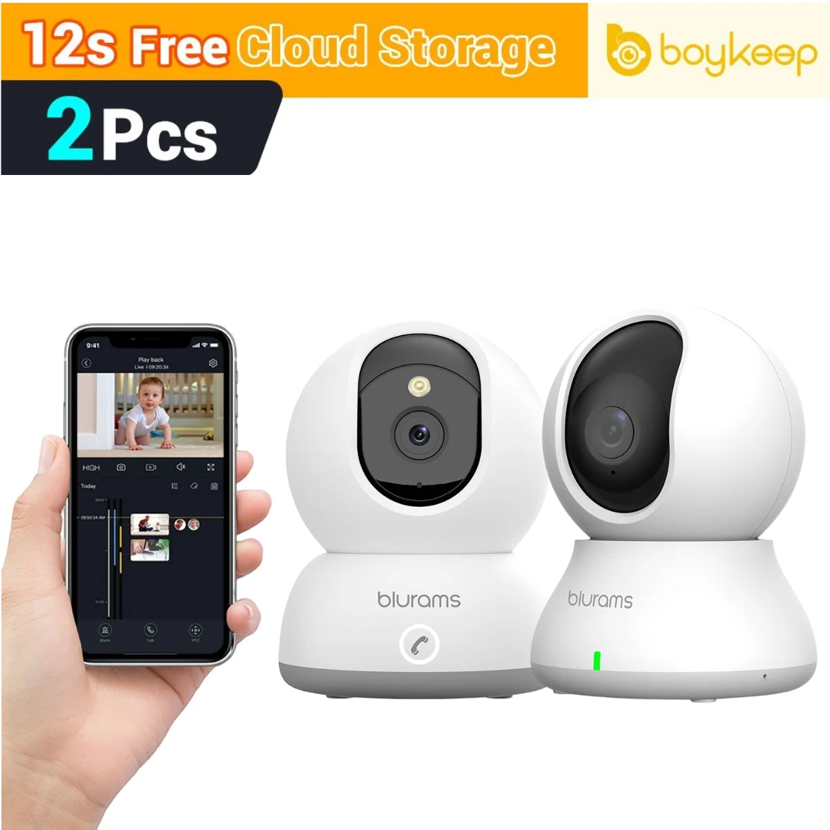 Blurams 2K HD Baby Monitor Camera – Home Security with Motion Detection & Two-Way Audiot