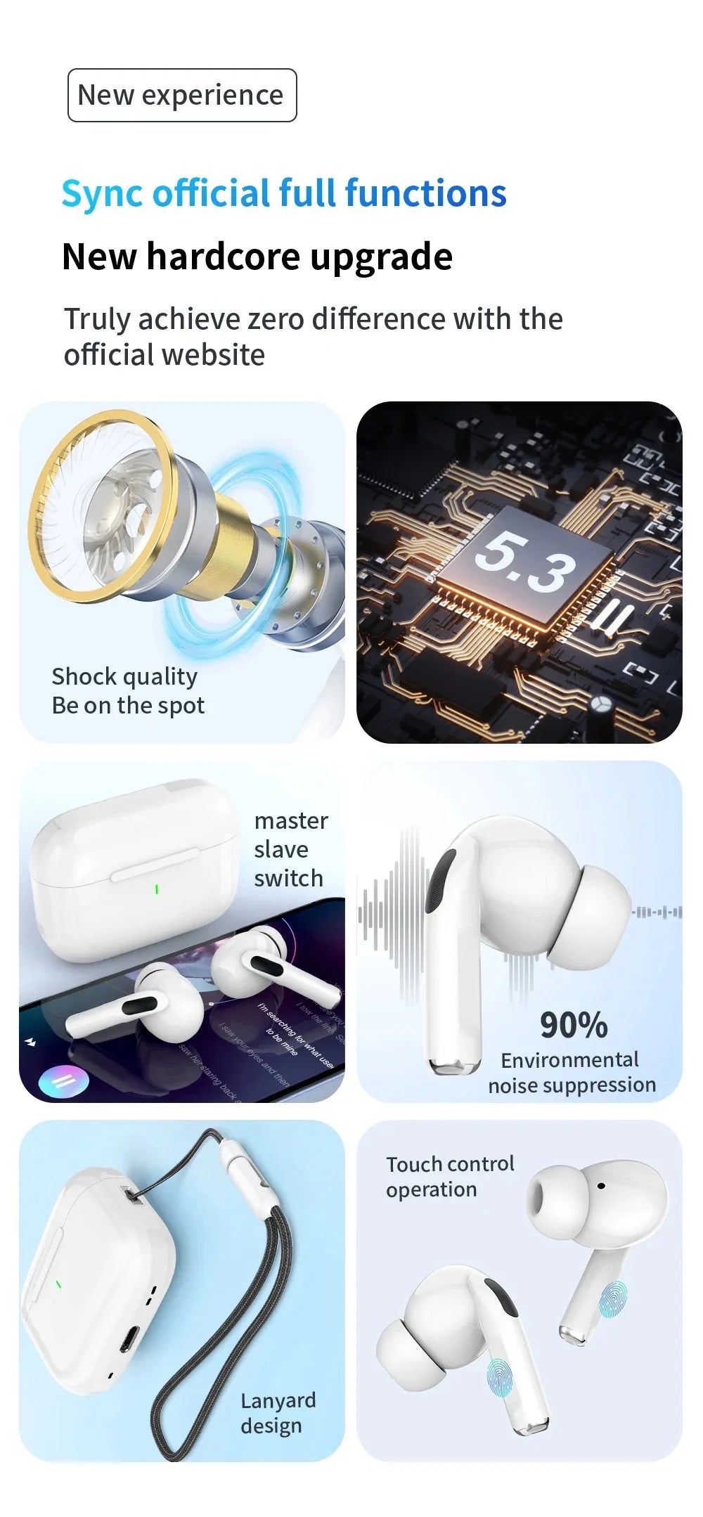 2024 Air Pro True Wireless Earbuds – HiFi Bluetooth Earphones with Noise Reduction