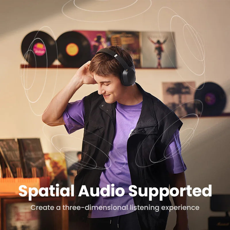 UGREEN Max5C Wireless Headphones – 43dB ANC, LDAC, 75H Battery, Hi-Res Audio