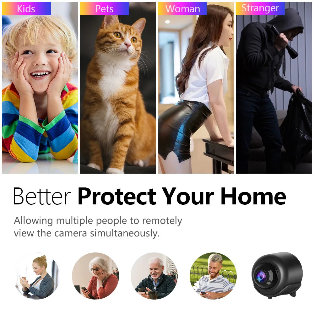 2024 X5 Mini WiFi Camera – Indoor Night Vision Security with Audio & Video Recording